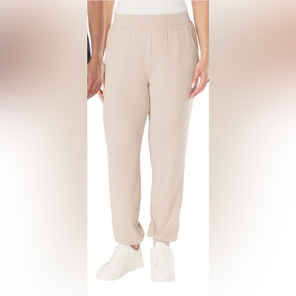 LAZYPANTS Women's Hacci Knit joggers - Beige Tan - Large